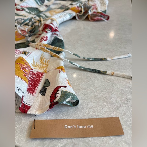 Reformation Carmelo Linen Wrap Mini Dress in Vacaciones Size XS - Picture 4 of 13